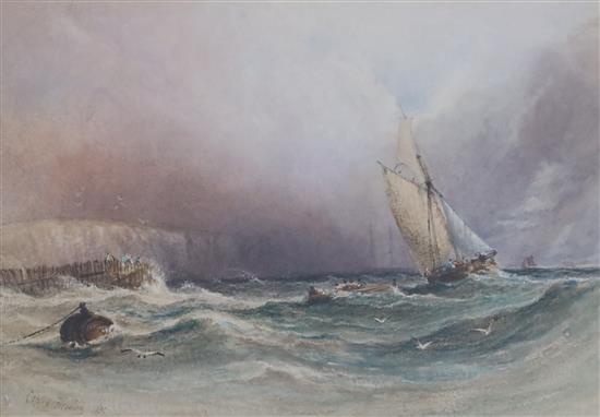 Anthony Van Dyke Copley Fielding (1787-1855) Newhaven, Sussex 7 x 10.5in.